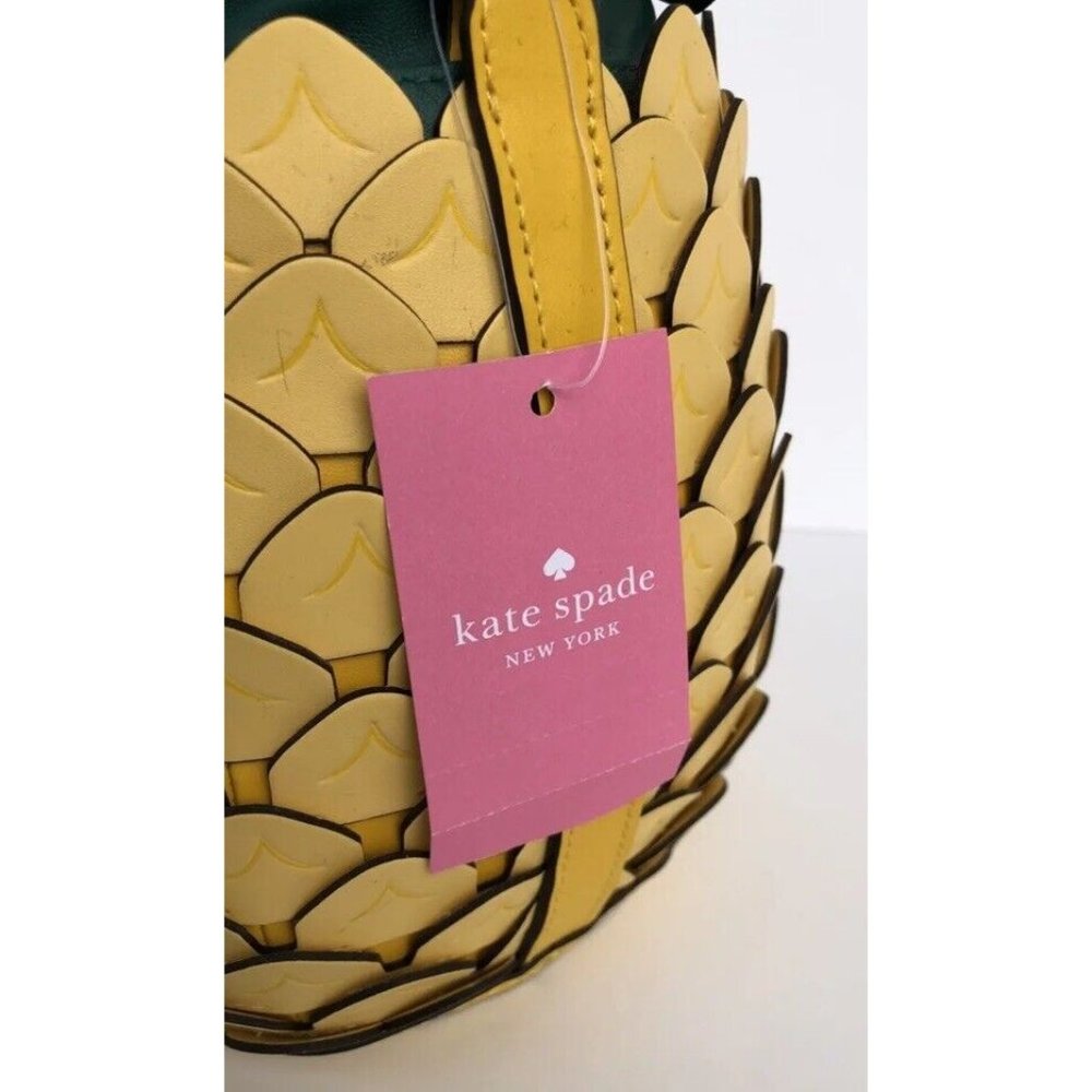 NWT Kate Spade Pineapple Crossbody Bucket Bag Amazing Colada Novelty SUMMER 2022 - Picture 6 of 7